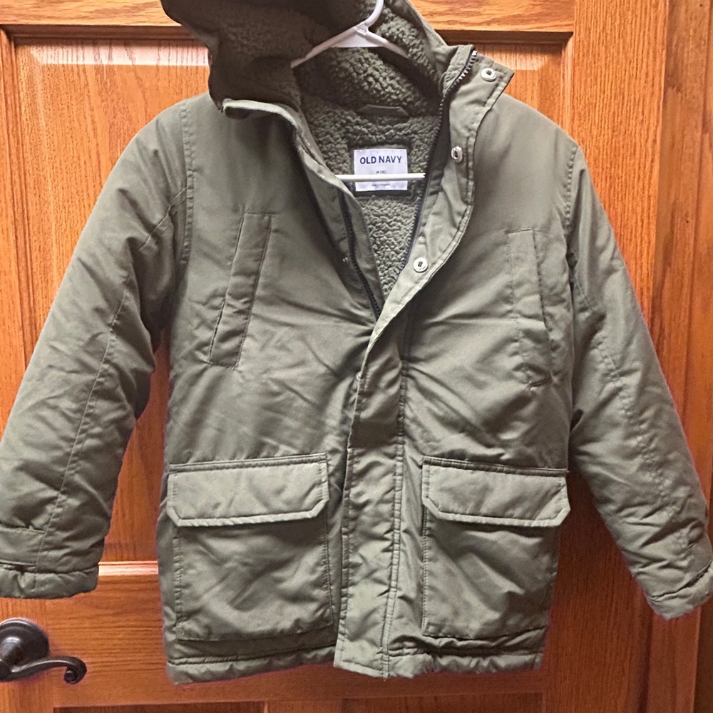 Old Navy Kids Olive Puffer Jacket